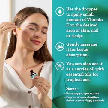 GuruNanda Vitamin E Oil, 2 Fl Oz Pure & Natural, 15,000 IU per Bottle, for Skin, Hair, Face, Nails & Scars, With Coconut Oil to Help Nourish & Moisture, Non-GMO & Vegan