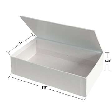 Creative Hobbies® Ready to Decorate White Paperboard Box with Hinged Lid, 8.5 x 5 x 2.25 Inches | P...