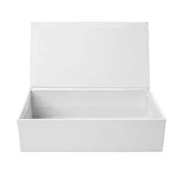 Creative Hobbies® Ready to Decorate White Paperboard Box with Hinged Lid, 8.5 x 5 x 2.25 Inches | Pack of 3