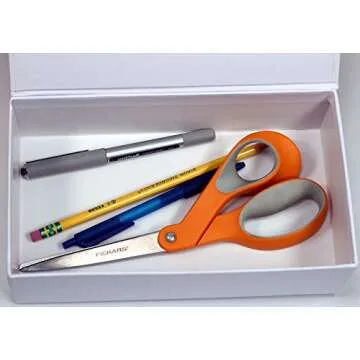 Creative Hobbies® Ready to Decorate White Paperboard Box with Hinged Lid, 8.5 x 5 x 2.25 Inches | Pack of 3