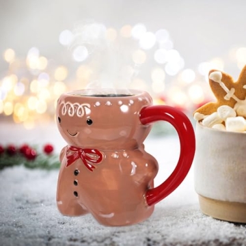 Gingerbread Mug Festive Ceramic Holiday Drinkware