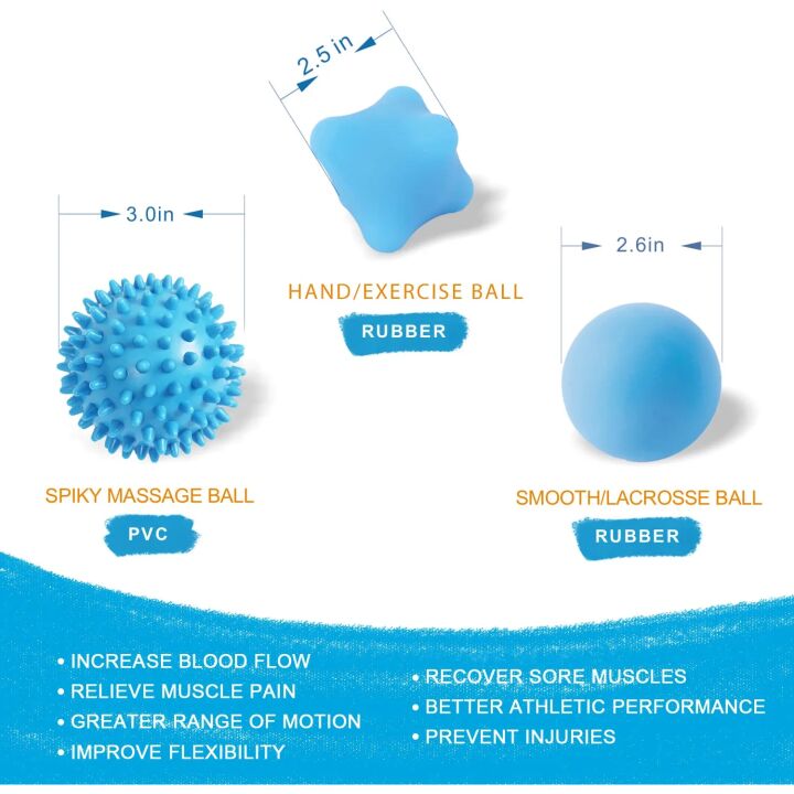 6-Piece Massage Ball Set for Myofascial Relief