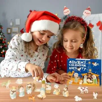 Nativity Advent Calendar 2024, 24 Days of Countdown Calendar with Nativity Scene Set - Christmas Advent Calendar for Toddlers Kids Adults Christian Religious Christmas Gifts Stocking Stuffers