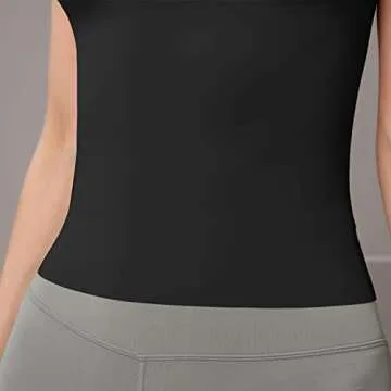 Women's Fit Camisole with Built in Bra - Spaghetti Straps Camis Tank with Shest pad One-Piece Cut Seamless (S, A-Style-Black)