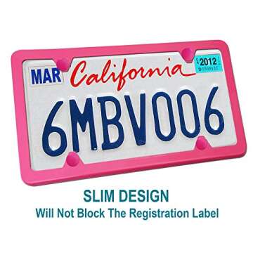 Buy BGGTMO Pink License Plate Frames - Stylish & Durable