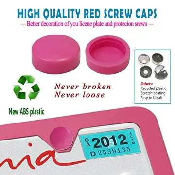 Buy BGGTMO Pink License Plate Frames - Stylish & Durable