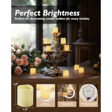 Homemory 24Pack Flickering Flameless Votive Candles, 200+Hour Electric Fake Candles, Battery Operated LED Tealight for Wedding Decor, Outdoor, Table, Festival (Warm White,Battery Included)