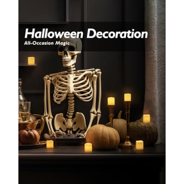 Homemory 24Pack Flickering Flameless Votive Candles, 200+Hour Electric Fake Candles, Battery Operated LED Tealight for Wedding Decor, Outdoor, Table, Festival (Warm White,Battery Included)