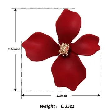 7 Pairs Boho Flower Stud Earrings - Colorful & Stylish