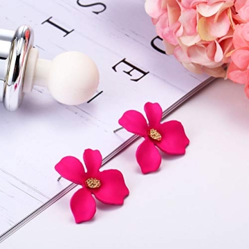 7 Pairs Boho Flower Stud Earrings - Colorful & Stylish
