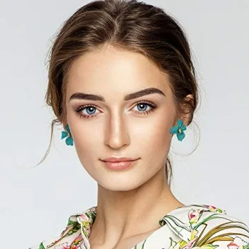 7 Pairs Boho Flower Stud Earrings - Colorful & Stylish