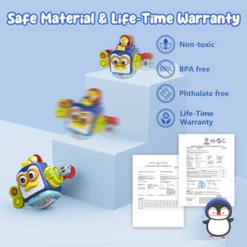 OSIMILY Montessori Toys for 1 Year Old, Sensory Toys for Toddlers 1-3, Travel Activities Busy Cube, Baby Gifts for 12 18 Month, Motor Skills Educational Learning Toys