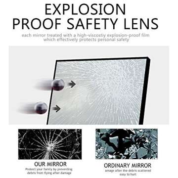 MIRUO Full Length, Floor Mirror Large Wall Mounted, Bedroom, Dressing Mirror Aluminum Alloy Thin Frame, Black, 65" x 22" (AMZVDJJ00371AAFN)