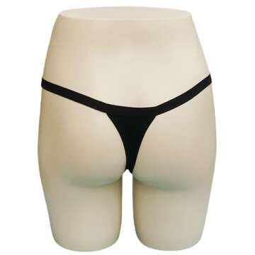 Zofirao Women's Cotton Spandex Thong Underwear 5 Pack