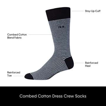 Calvin Klein Men's Dress Socks - Stylish Cotton Crew Socks