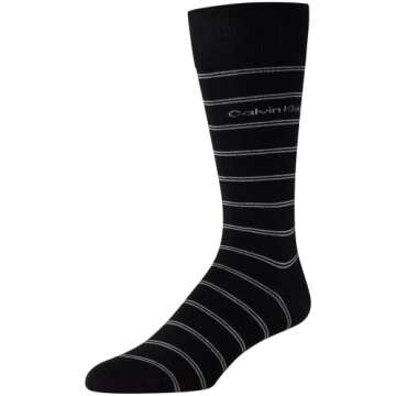 Calvin Klein Men's Dress Socks - Stylish Cotton Crew Socks