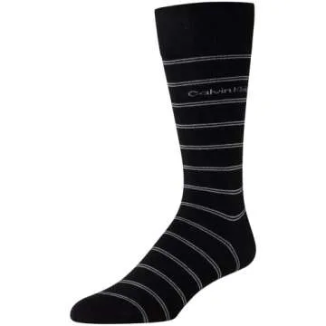 Calvin Klein Men's Dress Socks - Stylish Cotton Crew Socks