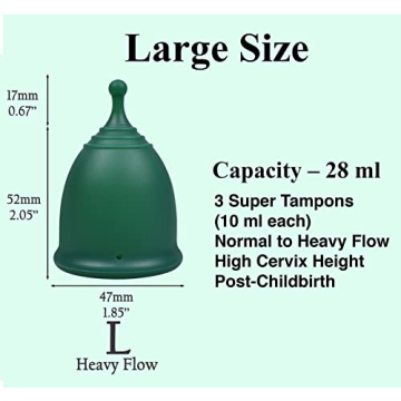 SHORDY Reusable Menstrual Cup (Small & Large) Set of 2 with Box, Medical Grade Silicone, Copa Menstruelle, Period Cup, Heavy & Light Flow, Feminine Hygiene, Tampons, Pads & Disc Alternative for Women