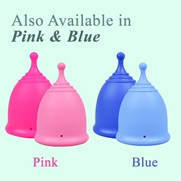 SHORDY Reusable Menstrual Cup (Small & Large) Set of 2 with Box, Medical Grade Silicone, Copa Menstruelle, Period Cup, Heavy & Light Flow, Feminine Hygiene, Tampons, Pads & Disc Alternative for Women