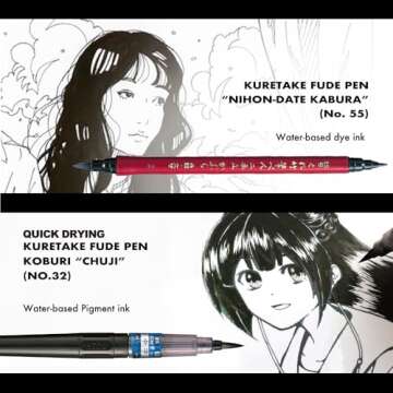 Kuretake Zig Inktober Special Set for Manga Drawing