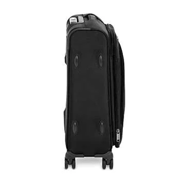AmazonBasics 2 Piece Expandable Softside Spinner Luggage Suitcase With TSA Lock And Wheels Set - Black
