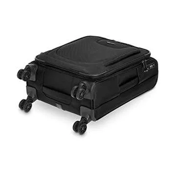 AmazonBasics 2 Piece Expandable Softside Spinner Luggage Suitcase With TSA Lock And Wheels Set - Black