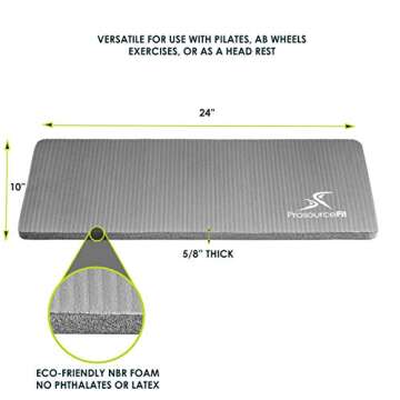 ProsourceFit Extra Thick Yoga Knee Pad and Elbow Cushion 15mm (5/8”) Fits Standard Mats for Pain F...