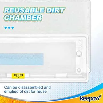 KEEPOW Reusable Mop Replacement Pads Refills Compatible with Shark Vacmop VM252 VM200 VC205 VM250, R...