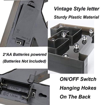 Light Up Black Alphabet Marquee Letter Sign LED Bright White Lights