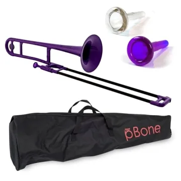 pBone pInstrument Plastic Trombone - Mouthpiece & Carrying Bag - Lightweight Versatile, Comfortable ...