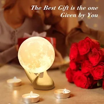 Mydethun 3D Moon Lamp - Unique Gift & Home Décor