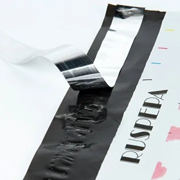 RUSPEPA Feather Design Poly Mailers - 100Pcs Shipping Bags