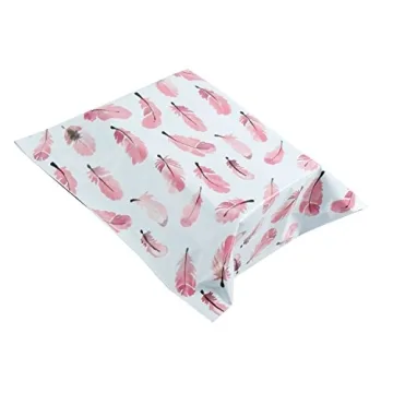 RUSPEPA Feather Design Poly Mailers - 100Pcs Shipping Bags