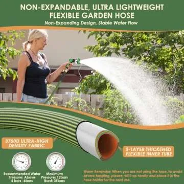 PALRORY Non-Expandable Garden Hose - Lightweight Solution