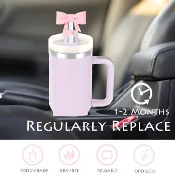 HIUSITY Bow Straw Covers – Cute Accessories for Stanley Cups
