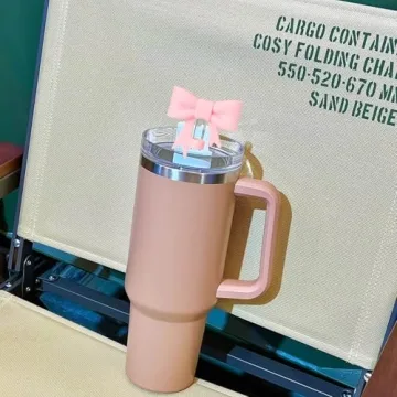 HIUSITY Bow Straw Covers – Cute Accessories for Stanley Cups