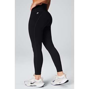 Fabletics Women's Define PowerHold® High-Waisted Legging, Workout, Yoga, Maximum Compression, Flattering, XL/Regular | 27, Black