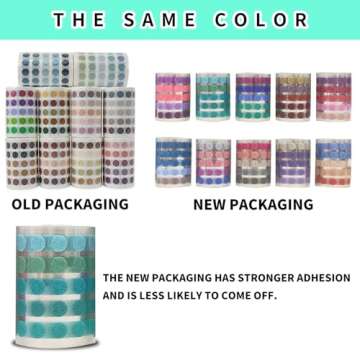 Ctpeng Washi Dot Stickers 10 Rolls,12500pcs 1/3" Inch Small Color Circle Stickers,Assorted Translucent Round Coding Stickers for Bullet Journals, Art Craft, Calendars