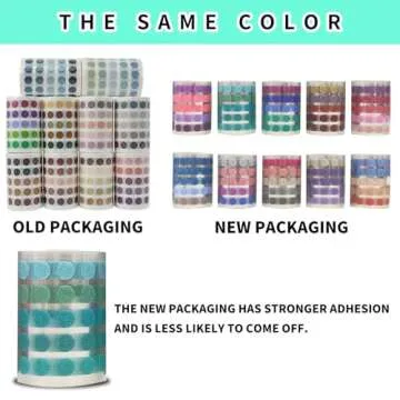 Ctpeng Washi Dot Stickers - 10 Colorful Rolls for Creative Use