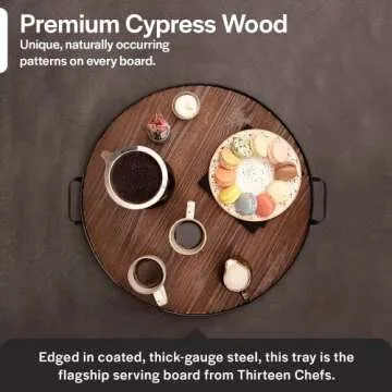 Thirteen Chefs Wine Barrel Serving Tray 20" Round