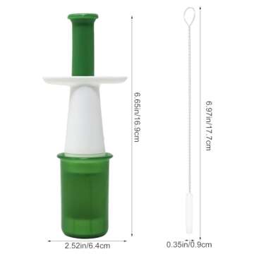 yueton 1 Pack Grape Cutter Grape Slicer Grape Small Tomato Quarter Cutter Tool with 2 Cleaning Brushes