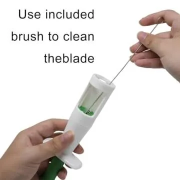 yueton 1 Pack Grape Cutter Grape Slicer Grape Small Tomato Quarter Cutter Tool with 2 Cleaning Brushes