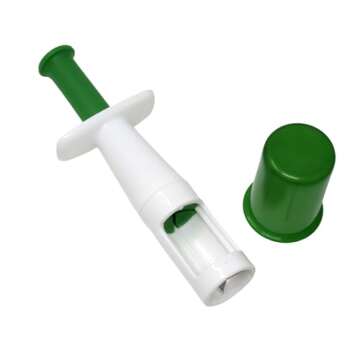 yueton 1 Pack Grape Cutter Grape Slicer Grape Small Tomato Quarter Cutter Tool with 2 Cleaning Brushes