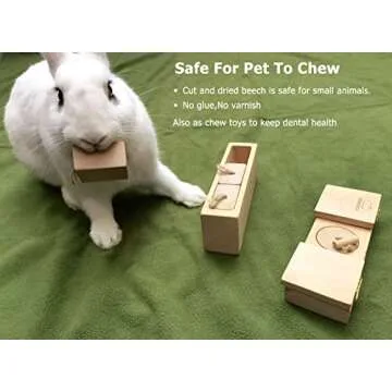 Dewonch Small Animals Hide Treats Foraging Puzzle Toys, Pet Interactive Snuffle Logic Game for Mental Enrichment,for Guinea Pigs,Rabbits,Chinchillas