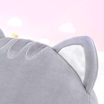Lazada Kids Pillow Cat Plush Pillows Toy Soft Gift Baby Girl Gifts Gray 15 Inches