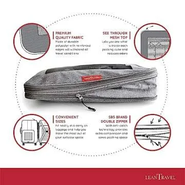 LeanTravel Compression Packing Cubes for Organized Travel