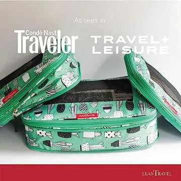 LeanTravel Compression Packing Cubes for Organized Travel