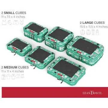 LeanTravel Compression Packing Cubes for Organized Travel