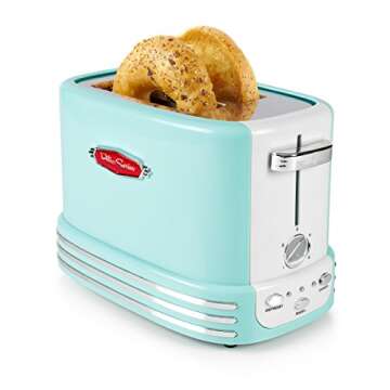 Nostalgia New and Improved Retro Wide 2-Slice Toaster Perfect For Bread, English Muffins, Bagels, 5 ...