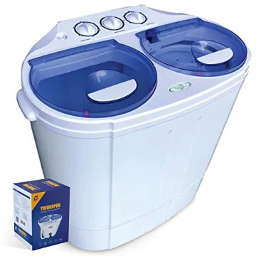 Garatic Portable Compact Mini Twin Tub Washing Machine – 13lbs Capacity for Convenient Laundry